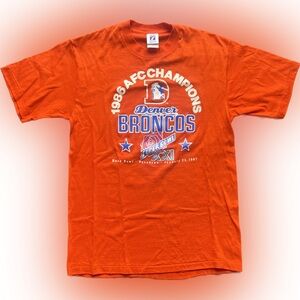 Logo 7 Super Bowl 1987 XXI Denver Broncos NFL football shirt